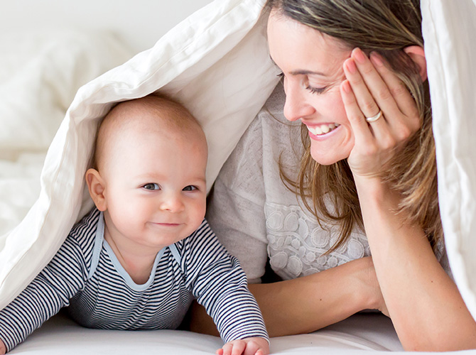 mom with baby