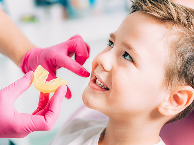 boy at the dentist