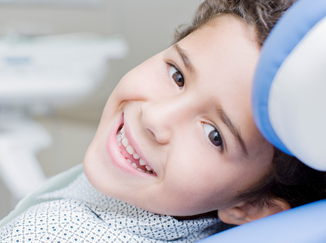 boy at the dentist