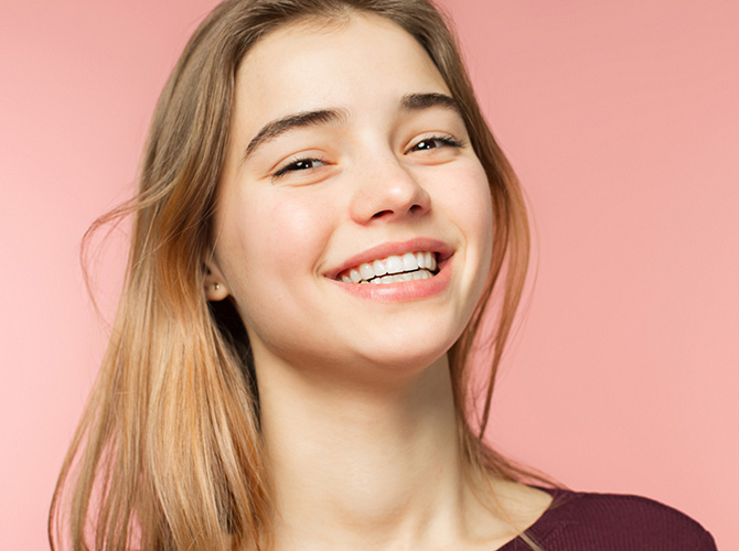 young girl smiling