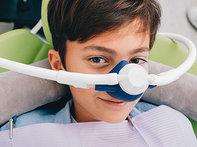 boy at the dentist