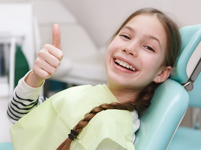 young girl smiling