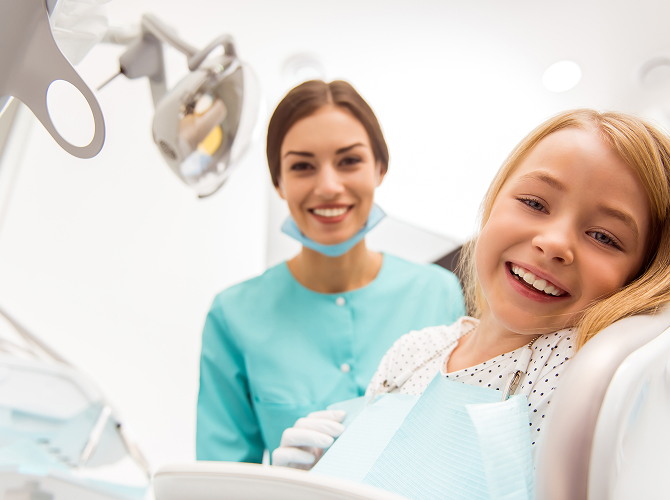 girl at the dentist
